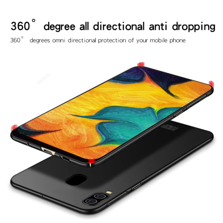 MOFI Frosted PC Ultra-thin Full Coverage Case for Galaxy A30 (Black)