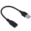 USB 3.0 Male to USB-C / Type-C 3.1 Female Adapter Cable, Cable Length: About 20cm(Black) - USB-C & Type-C Cable by PMC TechLife | Online Shopping South Africa | PMC TechLife | Buy Now Pay Later Mobicred