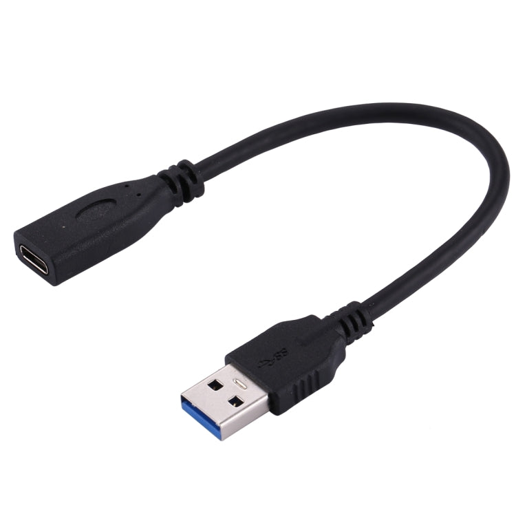 USB 3.0 Male to USB-C / Type-C 3.1 Female Adapter Cable, Cable Length: About 20cm(Black)