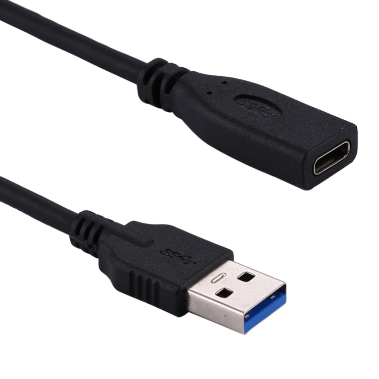 USB 3.0 Male to USB-C / Type-C 3.1 Female Adapter Cable, Cable Length: About 20cm(Black)