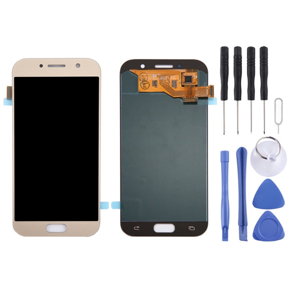 Original LCD Display + Touch Panel for Galaxy A5 (2017) / A520, A520F, A520F/DS, A520K, A520L, A520S(Gold)