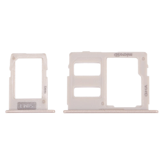 For Galaxy J3 (2017) Single SIM / J330 & J5 (2017) Single SIM / J530 & J7 (2017) Single SIM / J730 SIM Card Tray + Micro SD Card Tray (Gold)