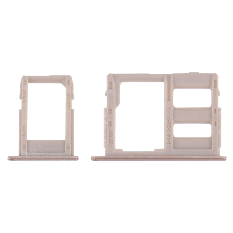 For Galaxy J3 (2017) Single SIM / J330 & J5 (2017) Single SIM / J530 & J7 (2017) Single SIM / J730 SIM Card Tray + Micro SD Card Tray (Gold)