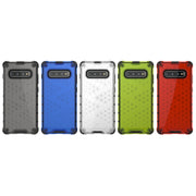 Honeycomb Shockproof PC + TPU Case for Galaxy S10+ (Blue)