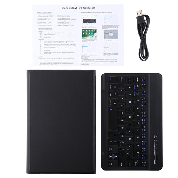 Ultra-thin Detachable Magnetic Bluetooth Keyboard Leather Tablet Case for Galaxy Tab A 8.0 2019 P200 / P205, with Holder(Black)
