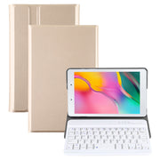 Ultra-thin Detachable Magnetic Bluetooth Keyboard Leather Tablet Case for Galaxy Tab A 8.0 2019 P200 / P205, with Holder(Gold)