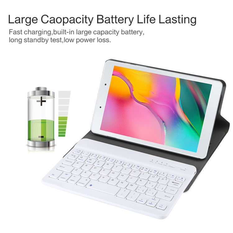 Ultra-thin Detachable Magnetic Bluetooth Keyboard Leather Tablet Case for Galaxy Tab A 8.0 2019 P200 / P205, with Holder(Gold)