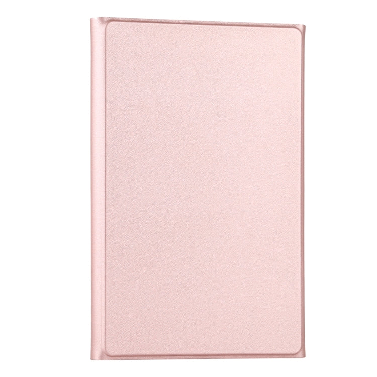 Ultra-thin Detachable Magnetic Bluetooth Keyboard Leather Tablet Case for Galaxy Tab A 8.0 2019 P200 / P205, with Holder(Rose Gold)