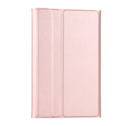 Ultra-thin Detachable Magnetic Bluetooth Keyboard Leather Tablet Case for Galaxy Tab A 8.0 2019 P200 / P205, with Holder(Rose Gold)