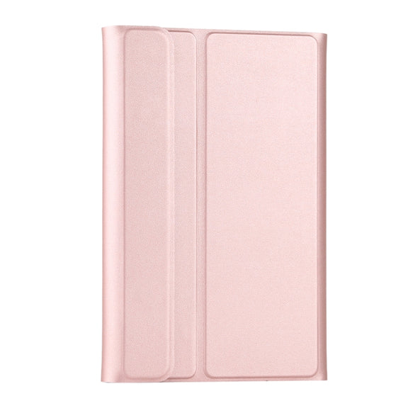 Ultra-thin Detachable Magnetic Bluetooth Keyboard Leather Tablet Case for Galaxy Tab A 8.0 2019 P200 / P205, with Holder(Rose Gold)