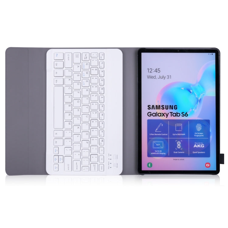 A860 For Samsung Galaxy Tab S6 10.5 inch T860 / T865 Detachable Bluetooth Keyboard Tablet Case with Pen Holder Elastic Strap(Gold)