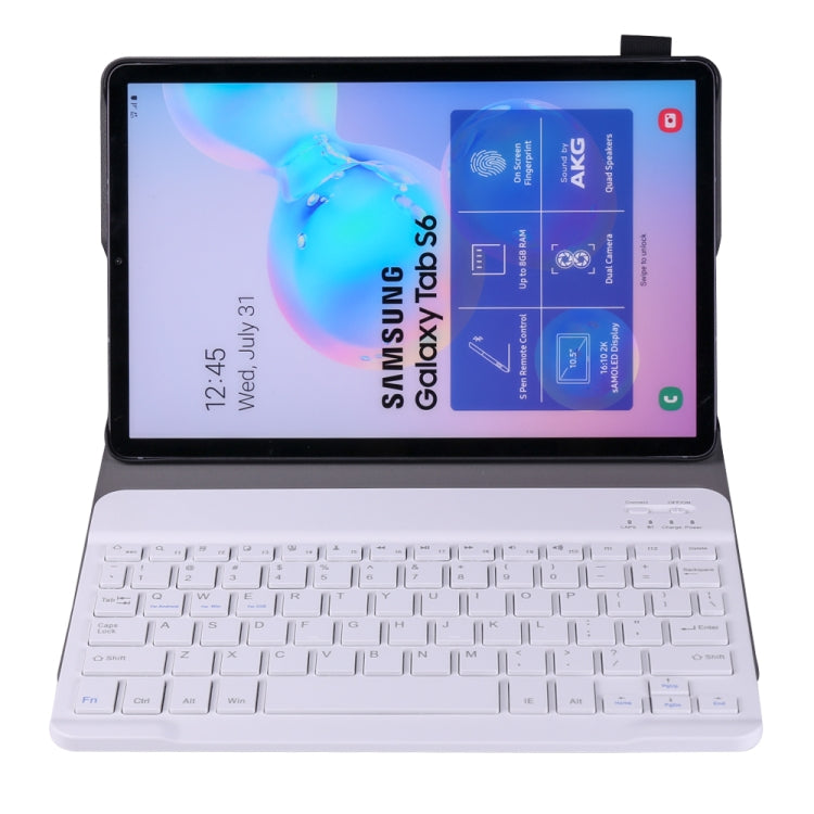 A860 For Samsung Galaxy Tab S6 10.5 inch T860 / T865 Detachable Bluetooth Keyboard Tablet Case with Pen Holder Elastic Strap(Gold)