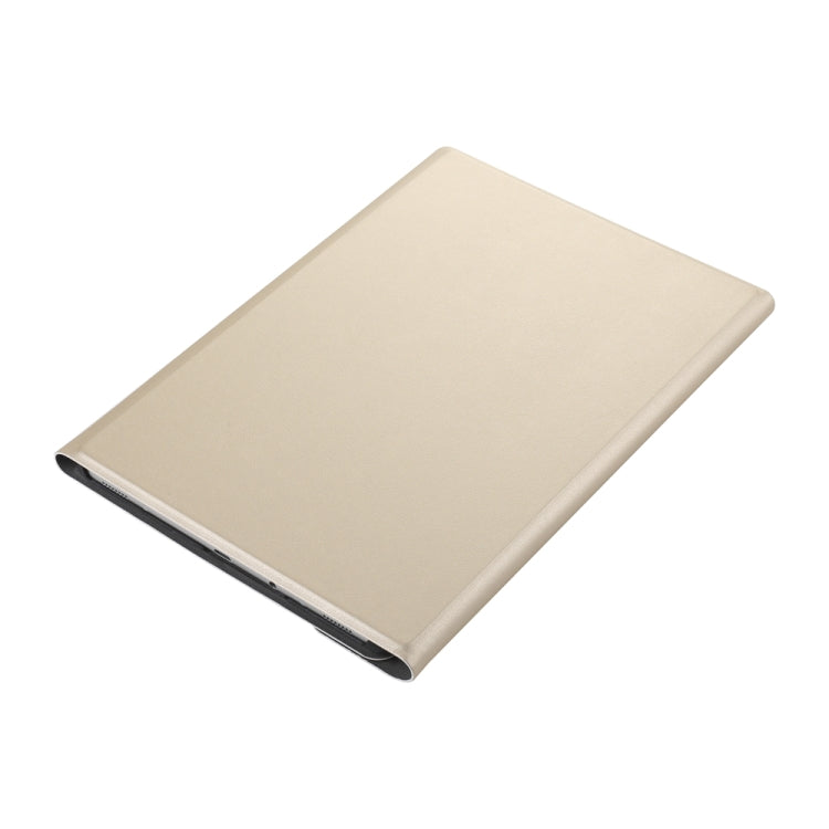 A720 Bluetooth 3.0 Ultra-thin Detachable Bluetooth Keyboard Leather Tablet Case + Leather Tablet Case for Samsung Galaxy Tab S5e T720, with Pen Slot & Holder(Gold)