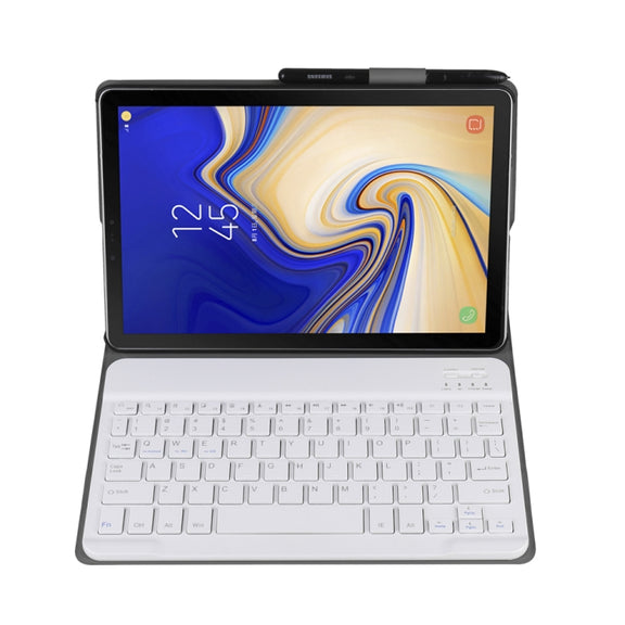 A720 Bluetooth 3.0 Ultra-thin Detachable Bluetooth Keyboard Leather Tablet Case + Leather Tablet Case for Samsung Galaxy Tab S5e T720, with Pen Slot & Holder(Gold)