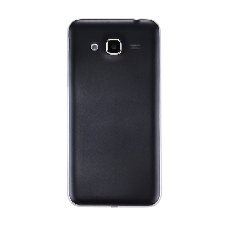 For Galaxy J3 (2016) / J320 Double card version Battery Back Cover + Middle Frame Bezel (Black)