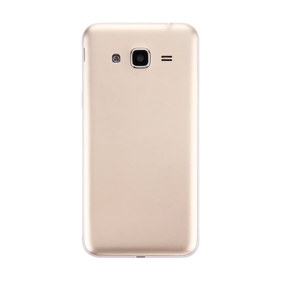 For Galaxy J3 (2016) / J320 (Double card version) Battery Back Cover + Middle Frame Bezel (Gold)