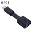 5 PCS Micro USB Male to USB 3.0 Female OTG Adapter (Black) - OTG Adapter by PMC Jewellery | Online Shopping South Africa | PMC Jewellery | Buy Now Pay Later Mobicred
