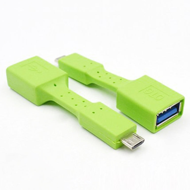 5 PCS Micro USB Male to USB 3.0 Female OTG Adapter (Green)