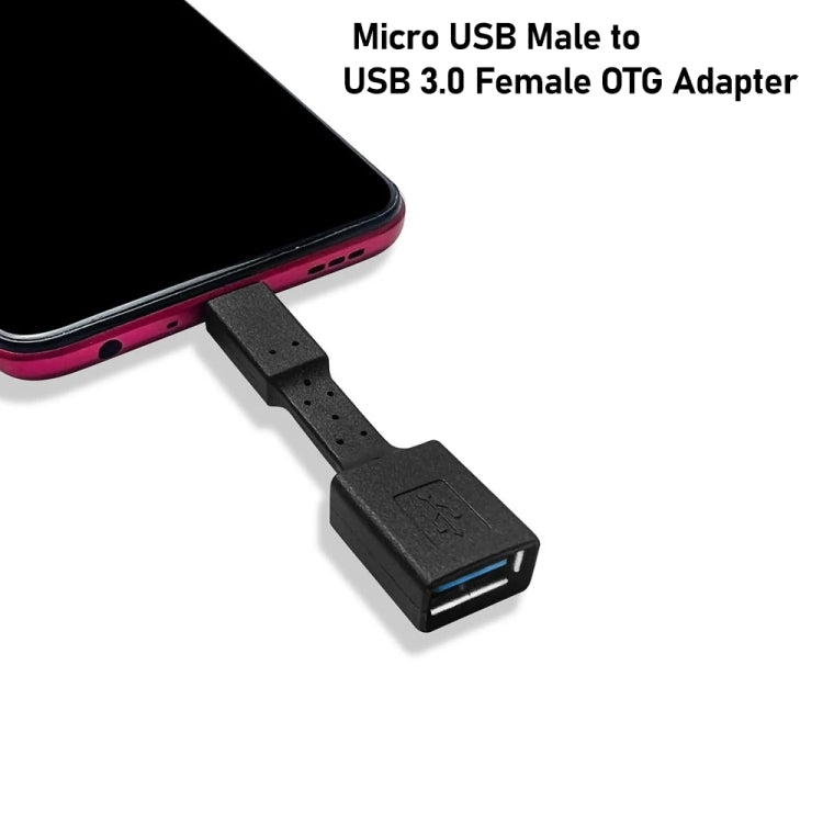 5 PCS Micro USB Male to USB 3.0 Female OTG Adapter (Black)