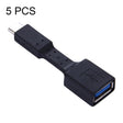 5 PCS USB-C / Type-C Male to USB 3.0 Female OTG Adapter (Black) - free shipping - PMC Jewellery - Order now!