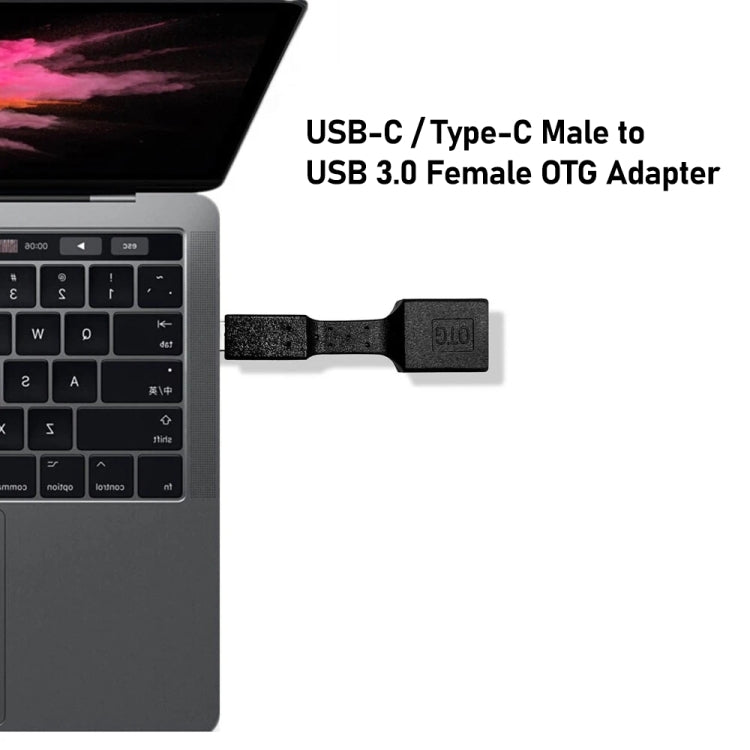 5 PCS USB-C / Type-C Male to USB 3.0 Female OTG Adapter (Black)