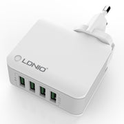 LDNIO A4403 4.4A 4 x USB Ports Smart Travel Charger, EU Plug