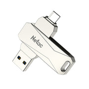 Netac U782C 128GB USB-C / Type-C + USB 3.0 360 Degrees Rotation Zinc Alloy Flash Drive OTG U Disk