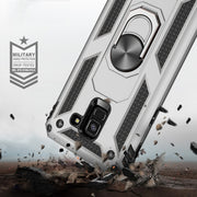 Armor Shockproof TPU + PC Protective Case for Galaxy A8 (2018), with 360 Degree Rotation Holder (Black)