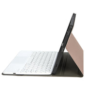 For iPad 11 2025 / 10th Gen 10.9 2022 YA10B-A Lambskin Texture Bluetooth Touch Keyboard Leather Tablet Case with Pen Slot(Rose Gold)