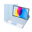 For iPad 11 2025 / 10th Gen 10.9 2022 YA10B-A Lambskin Texture Bluetooth Touch Keyboard Leather Tablet Case with Pen Slot (Baby Blue) - free shipping - PMC TechLife - Order now!