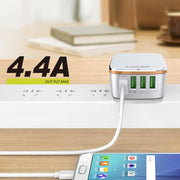 LDNIO A4404 4.4A 4 x USB Ports Smart Travel Charger, EU Plug