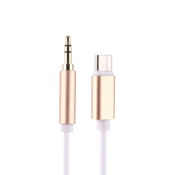 1m USB-C / Type-C to 3.5mm Male Audio Adapter Cable(Gold)