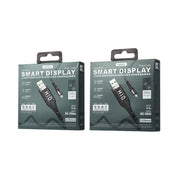 REMAX RC-096i Leader 1.2m 2.1 USB to 8 Pin Intelligent Digital Display Aluminum Alloy Braid Fast Charging Data Cable