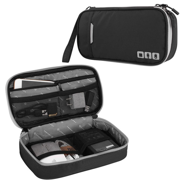 Multi-functional Headphone Charger Data Cable Storage Bag Portable Power Pack, Size: S, 24 x 12 x 5cm (Black)