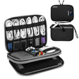 Multi-functional Headphone Charger Data Cable Storage Bag Portable Power Pack, Size:M, 25 x 18 x 5cm (Black) - Other by PMC TechLife | Online Shopping South Africa | PMC TechLife | Buy Now Pay Later Mobicred
