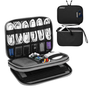 Multi-functional Headphone Charger Data Cable Storage Bag Portable Power Pack, Size:M, 25 x 18 x 5cm (Black)