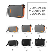 Multi-functional Headphone Charger Data Cable Storage Bag Portable Power Pack, Size:M, 25 x 18 x 5cm (Grey)