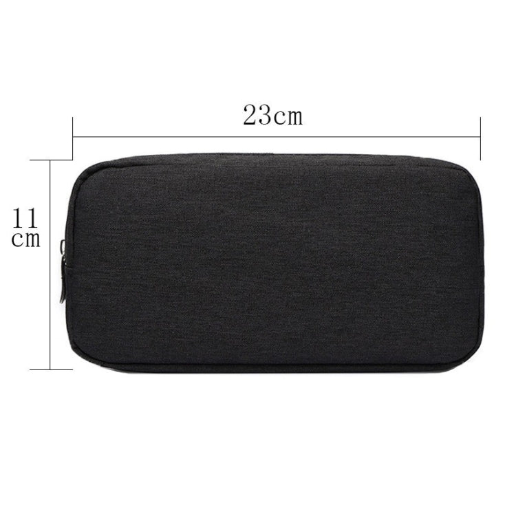 Multi-functional Headphone Charger Data Cable Storage Bag Power Pack, Size: L, 23 x 11.5 x 5.5cm(Black)