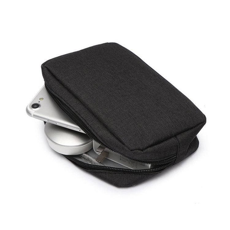 Multi-functional Headphone Charger Data Cable Storage Bag Power Pack, Size: L, 23 x 11.5 x 5.5cm(Black)