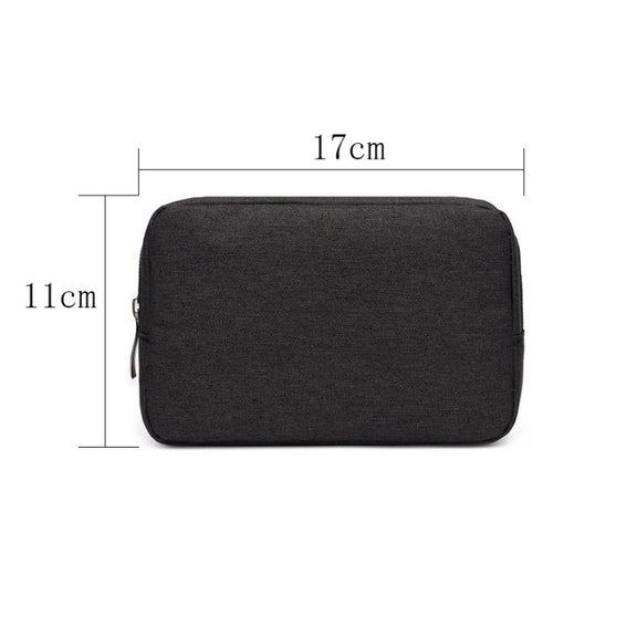 Multi-functional Headphone Charger Data Cable Storage Bag Power Pack, Size: S, 17 x 11.5 x 5.5cm (Black)