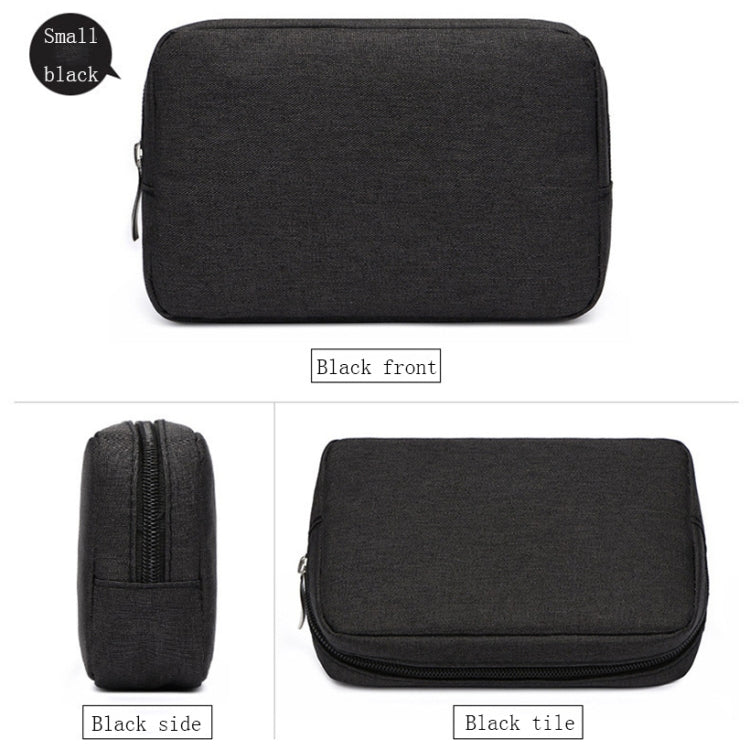 Multi-functional Headphone Charger Data Cable Storage Bag Power Pack, Size: S, 17 x 11.5 x 5.5cm (Black)