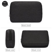 Multi-functional Headphone Charger Data Cable Storage Bag Power Pack, Size: S, 17 x 11.5 x 5.5cm (Black)