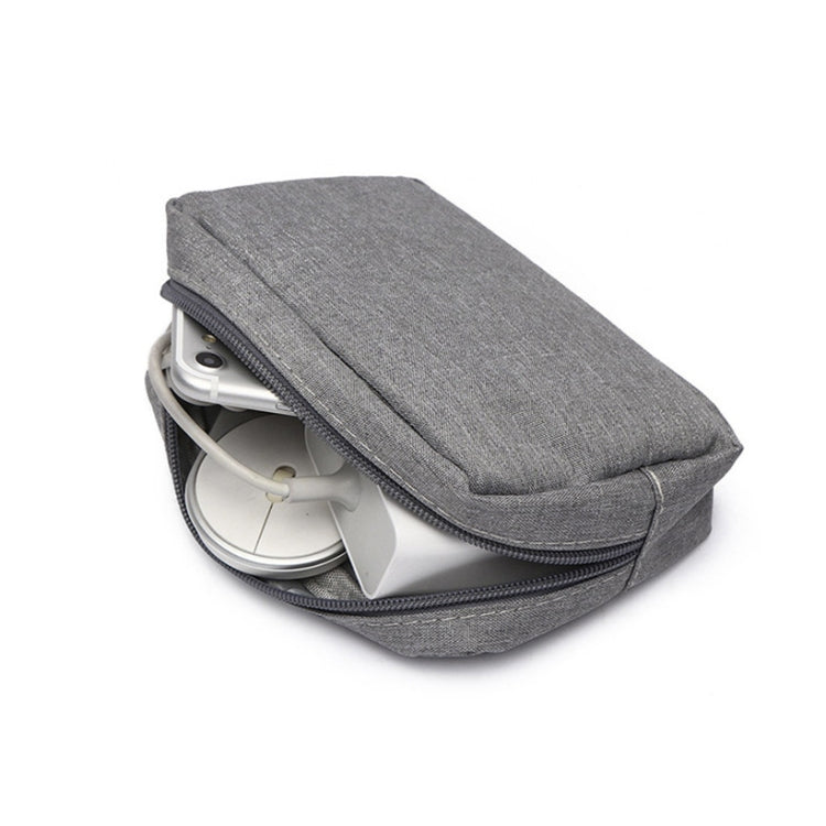 Multi-functional Headphone Charger Data Cable Storage Bag Power Pack, Size: S, 17 x 11.5 x 5.5cm (Grey)