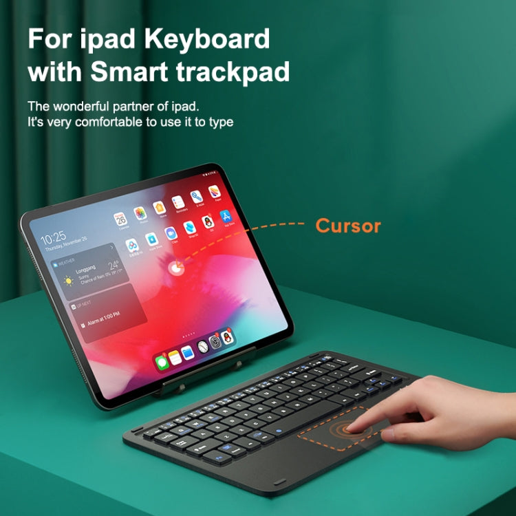 HB119B 10 inch Universal Tablet Wireless Bluetooth Keyboard with Touch Panel (Green)