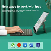 HB119B 10 inch Universal Tablet Wireless Bluetooth Keyboard with Touch Panel (White)