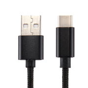 Knit Texture USB to USB-C / Type-C Data Sync Charging Cable, Cable Length: 1m, 3A Total Output, 2A Transfer Data(Black)