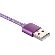 Knit Texture USB to USB-C / Type-C Data Sync Charging Cable, Cable Length: 1m, 3A Total Output, 2A Transfer Data(Purple)