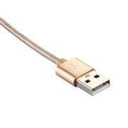 Knit Texture USB to USB-C / Type-C Data Sync Charging Cable, Cable Length: 2m, 3A Output(Gold)