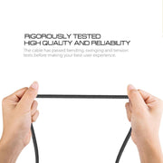1m 2A Output USB to USB-C / Type-C Nylon Weave Style Data Sync Charging Cable(Black)