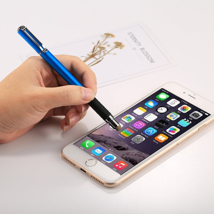 Universal 2 in 1 Multifunction Round Thin Tip Capacitive Touch Screen Stylus Pen, For iPhone, iPad, Samsung, and Other Capacitive Touch Screen Smartphones or Tablet PC(Blue)